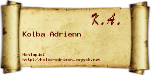 Kolba Adrienn névjegykártya